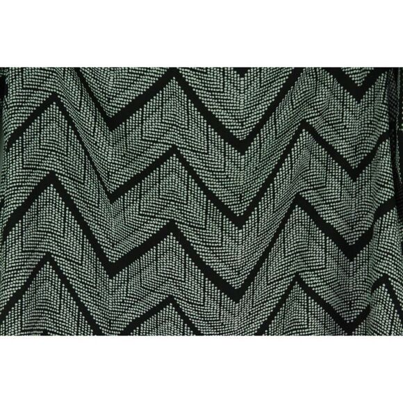 Lily White Cold Shoulder Blouse Top Black White Chevron Flowy Womens Large - Picture 6 of 8